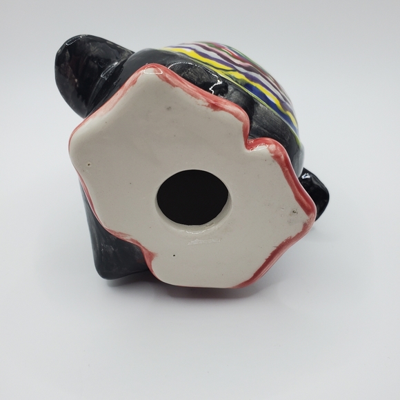 Ceramic Penguin Figurine Artist Piece Multicolored Adorable Paperweight - Picture 4 of 9